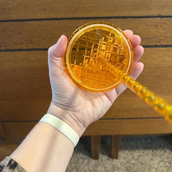 Starbucks Cold Venti 24 oz Cup Yellow Mango Jewel Tumbler Summer 2022 - Picture 6 of 7